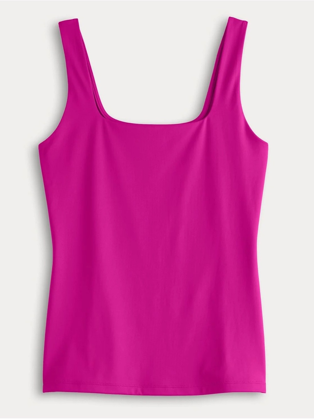 Square Neck Tank Top in Vivid Magenta